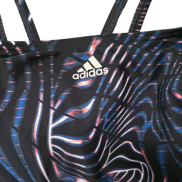Adidas Women's Souleaf Graphic 3-Stripes Swimsuit One Piece Size 2X Athletic - Picture 10 of 16